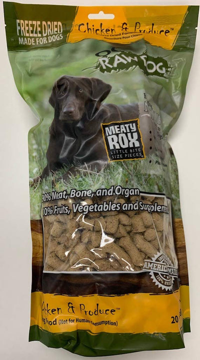 OC Raw Dog Freeze-Dried Chicken Meaty Rox 20 Ounces