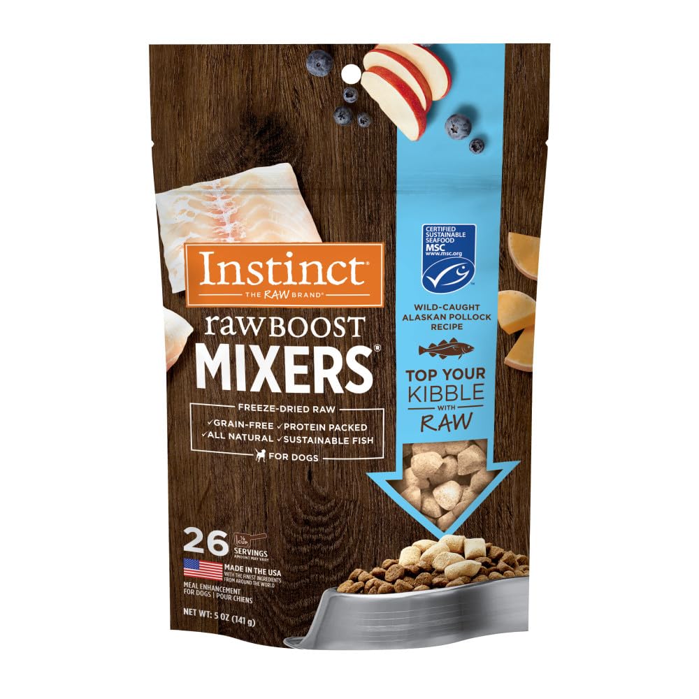 Instinct Raw Boost Mixers Freeze-Dried Dog Food Topper - Pollock, 5 Ounces