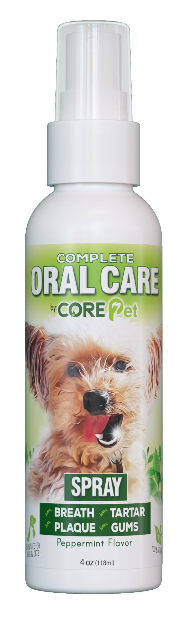 CORE Pet Complete Oral Care from The Founders of PetzLife - 4 oz (Peppermint Spray)