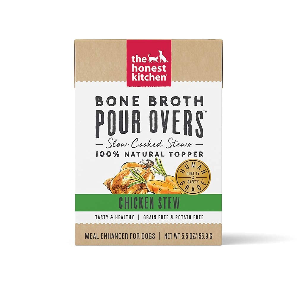 The Honest Kitchen, Bone Broth Pour Overs Chicken Stew Dog Food Topper, 5.5 Ounce