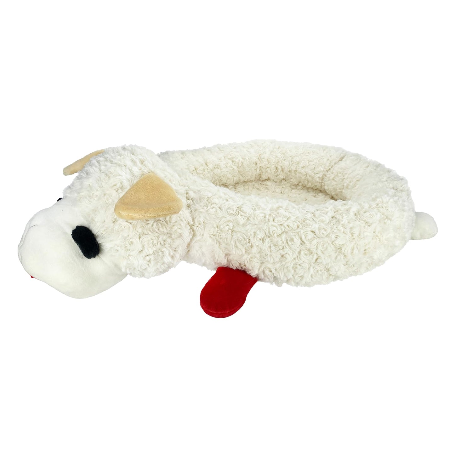 Multipet Lamb Chop Bed for Dogs, White, 27.0" L x 18.5" W x 5.5" Th