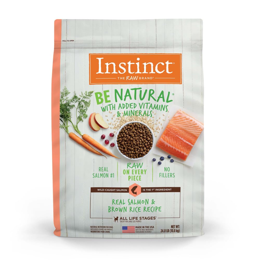 Instinct Be Natural Real Salmon & Brown Rice Recipe Natural Dry Dog Food, 24 lb. Bag