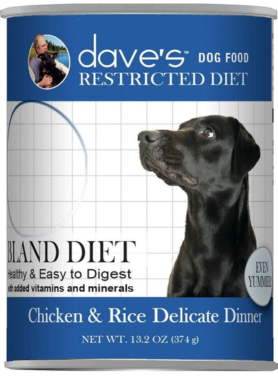 dave's 33011808 13.2 oz Dog Grain Free Restricted Bland Diet Lamb & Rice