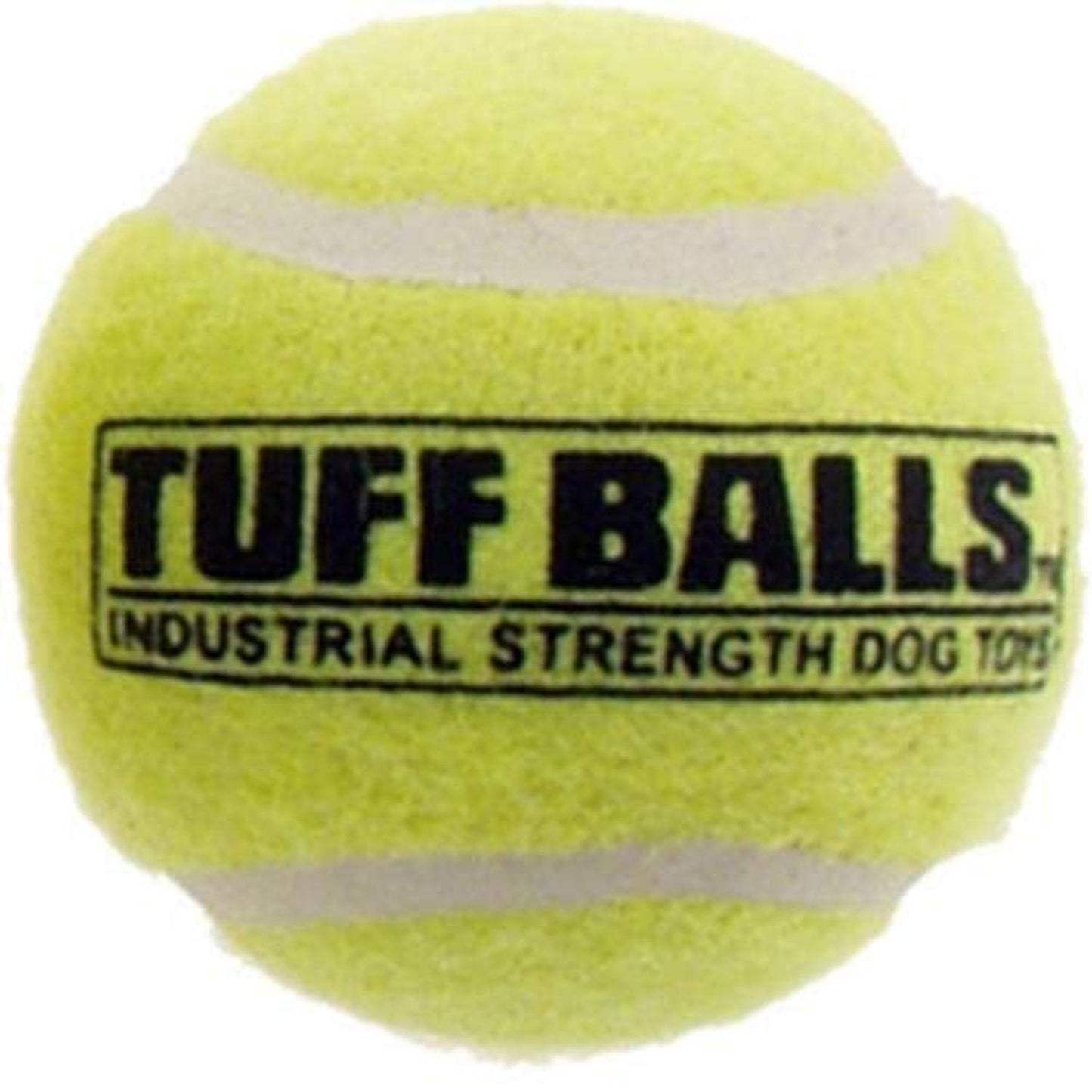 PetSport Yellow Tennis Ball Dog Toys | 1 Pack Small (1.8") Pet Safe Durable Felt & Rubber Junior Tuff Balls | Play Fetch, Launch, Chuck or Toss at Dog Park