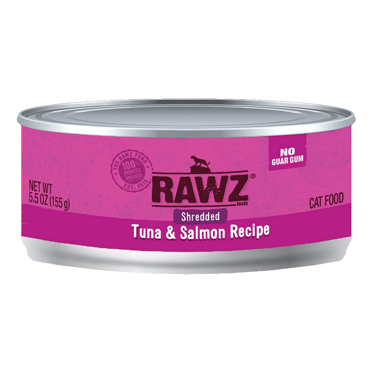 Rawz Shredded Tuna & Salmon Recipe Adult Canned Cat Food, 5.5 oz