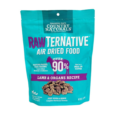 Grandma Mae's Country Naturals RawTernative Air Dried Dog Food 1 LB Lamb and Lamb Organs Recipe