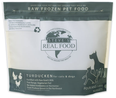 Steve's Real Food Turducken Nuggets Raw Frozen Dog & Cat Food, 80 Ounce