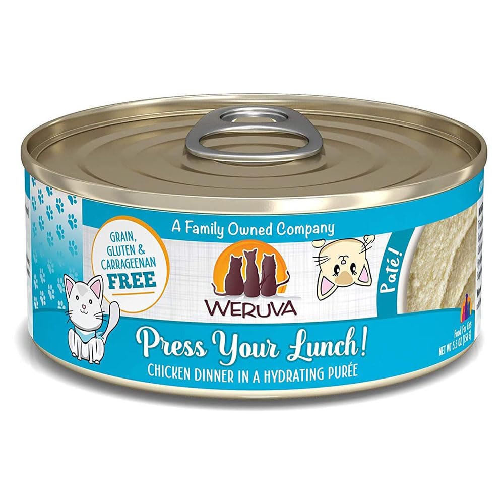 Weruva Press Your Lunch! with Chicken Canned Cat Food, 5.5 oz