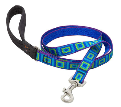 LupinePet Originals 3/4" Sea Glass 6-Foot Padded Handle Leash for Medium and Larger Dogs