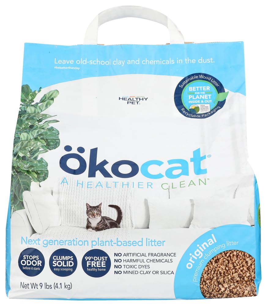 OKOCAT Clumping Wood Cat Litter, 144 OZ