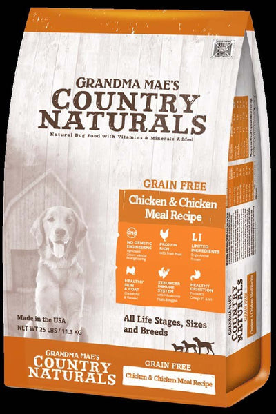 Grandma Mae'S 79700188 25 Lb Country Naturals Grain Free Chicken & Chicken Meal Dog Food, One Size