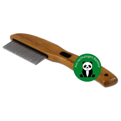 alcott Bamboo Groom Rotating Pin Comb with 41 Rounded Pins for Pets