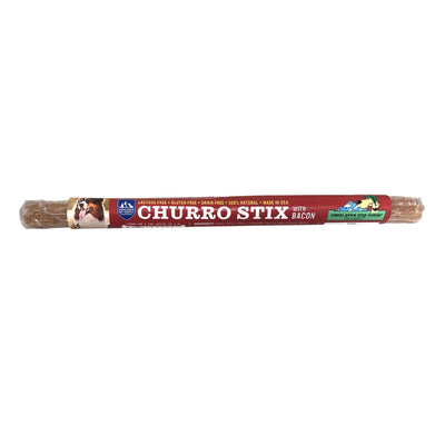 yaky Churro Himalayan Cheese Treats | Lactose Free - Gluten Free - Grain Free | USA Made | for All Breeds | 1 x 10 inch Churro | Real Bacon Flavor