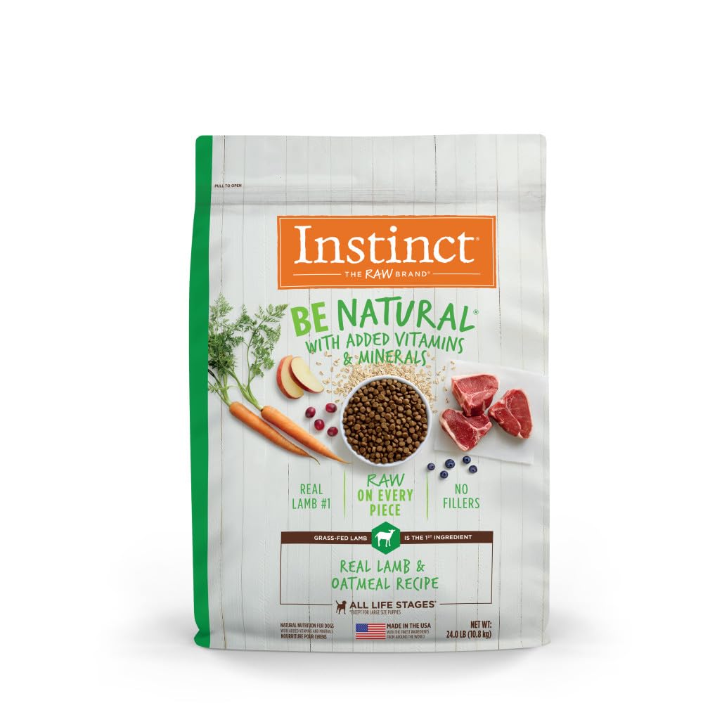 Instinct Be Natural Real Lamb & Oatmeal Recipe Natural Dry Dog Food, 24 lb. Bag