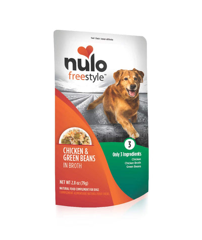 Nulo, Freestyle Puppy & Adult Chicken & Green Beans Recipe Dog Food Pouch, 2.8 oz