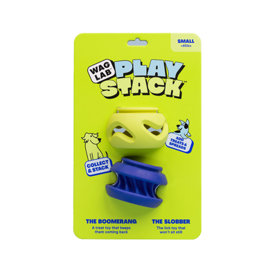 WAGLAB PlayStack 2-Pack Modular Treat Dispensing Dog Toy Set, Small
