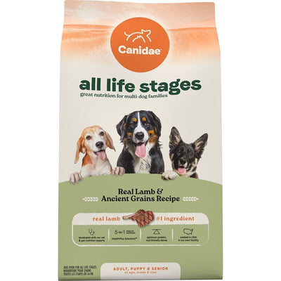 Canidae All Life Stages Real Lamb & Ancient Grains Recipe - High Protein Premium Dry Dog Food for All Ages, Breeds, and Sizes- 27 lbs.