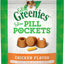 FELINE GREENIES PILL POCKETS for Cats Natural Soft Cat Treats, Chicken Flavor, 1.6 oz. Pack (45 Treats)