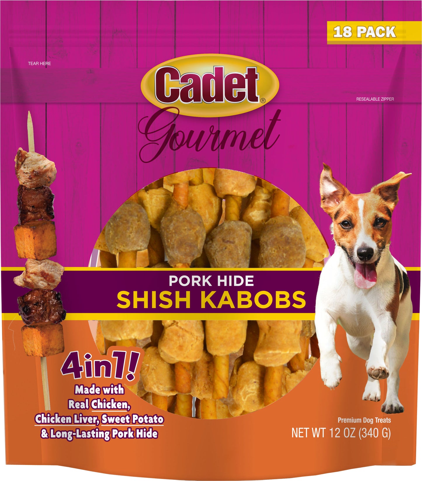 Cadet Gourmet Porkhide Shish Kabobs 4 In 1