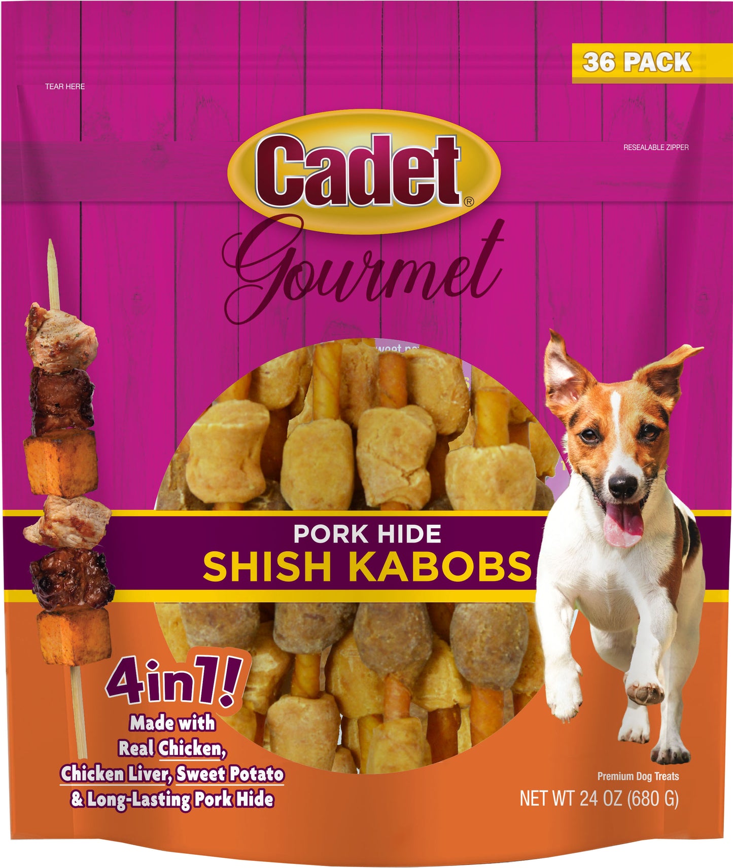Cadet Gourmet Porkhide Shish Kabobs 4 In 1