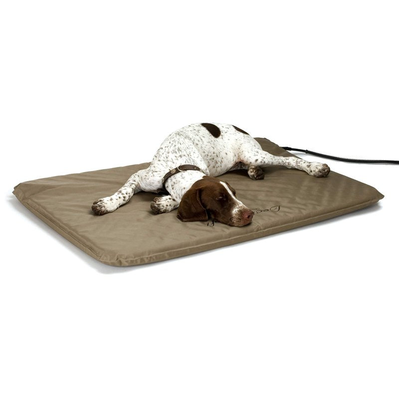 K&H Pet Products Outdoor Heated Dog Pad Tan Large 25 X 36 Inches