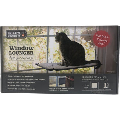 K&H Pet Products Window Lounger Cat Perch Natural 23 X 12 Inches