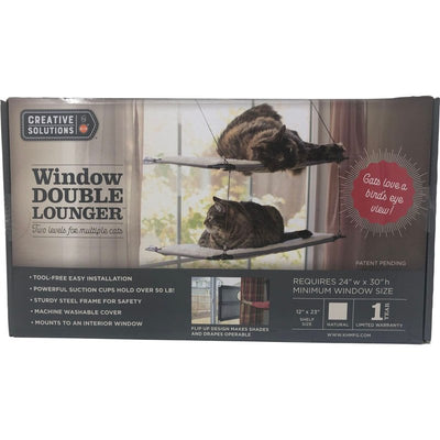 K&H Pet Products, Creative Solutions Cat Window Lounger Double, 1 Count