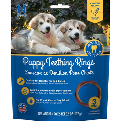 N-Bone 3-Rings Puppy Teething Ring, Chicken Flavor