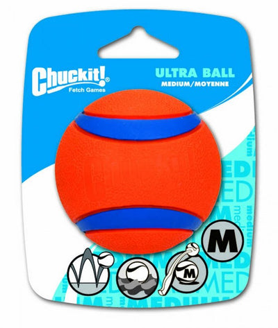 Chuckit! Ultra Ball Dog Toy - Small Bouncy Fetch Balls For Dogs 0-20 lbs - Made from Durable Rubber - Floating Water Pet Toys - Size Small - 2-inch Diameter - Pack of 2