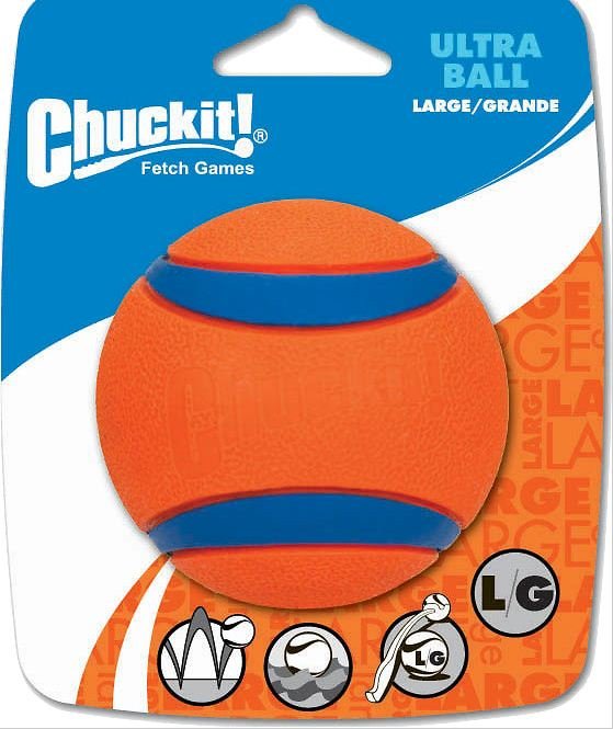 Chuckit! Ultra Ball Dog Toy - Small Bouncy Fetch Balls For Dogs 0-20 lbs - Made from Durable Rubber - Floating Water Pet Toys - Size Small - 2-inch Diameter - Pack of 2