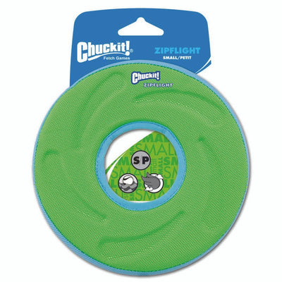 Chuckit Zipflight Flying Disc Dog Toy, Medium (8.5"), Orange and Blue