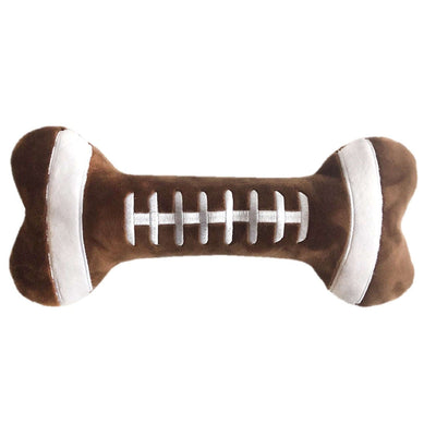 Huxley & Kent Power Plush Football Bone Dog Toy, Large