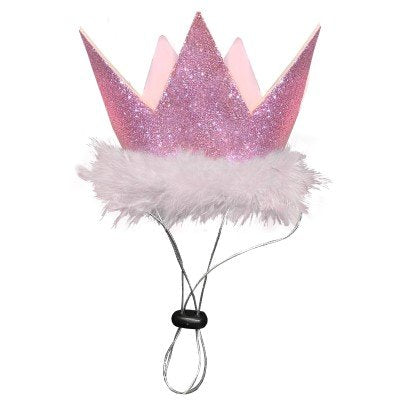 Huxley & Kent Pet Party Crown | Pink (Large) | Crown for Dogs and Cats | Adjustable Strap for Comfort and Stability | Perfect for Birthday Party, Adoption Celebration or Gotcha Day Photos