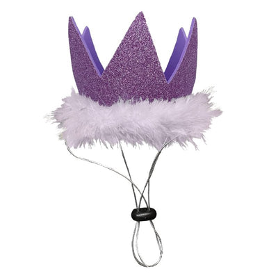 Huxley & Kent Pet Party Crown | Purple (Small) | Crown for Dogs and Cats | Adjustable Strap for Comfort and Stability | Perfect for Birthday Party, Adoption Celebration or Gotcha Day Photos