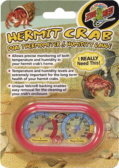 Hermit Crab Dual Thermometer Humidity Gauge