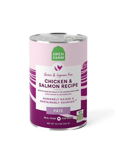 Open Farm Grain Free Chicken & Salmon Pate Wet Dog Food, 12.5 oz Can