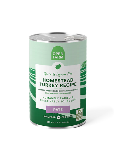 Open Farm Grain Free Homestead Turkey Pate Wet Dog Food, 12.5 oz Can