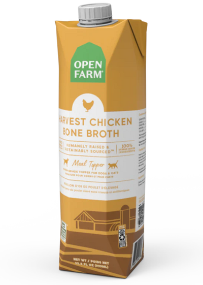 Open Farm Harvest Chicken Bone Broth for Dogs, 33.8 fl oz