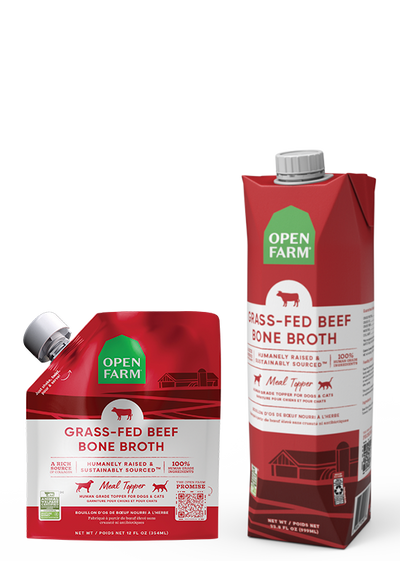 Open Farm Grass-Fed Beef Bone Broth for Dogs, 33.8 fl oz