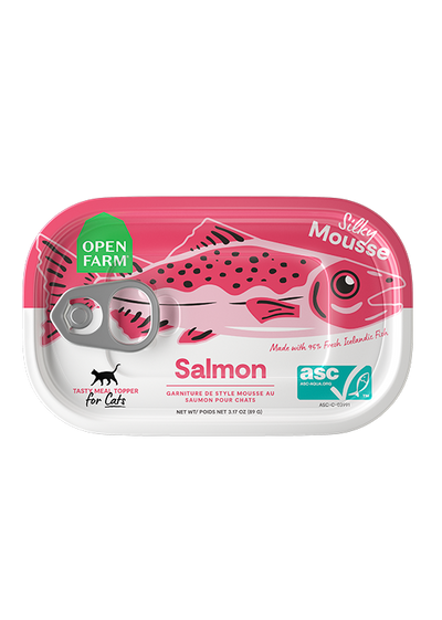 Open Farm Grain Free Salmon Topper for Cats, 3.17 oz Can