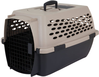 Petmate Vari Dog Kennel 24", Taupe & Black, Portable Dog Crate for Pets 10-20lbs, Made in USA