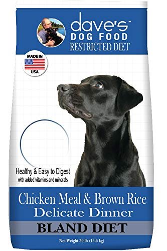 Dave's Natural Dry Dog Food, Delicate Dinners, Easy to Digest, Chicken Meal, Rice & Oatmeal, Wheat & Wheat Gluten Free (Bag 16 lb)