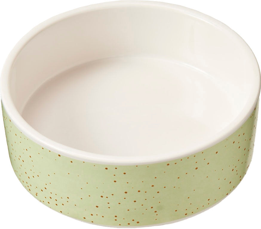 Spot Speckled Stoneware Dog Dish