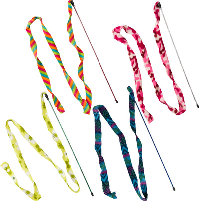 Ethical Pets 52071 Cat Prancer Fleece Frenzy Wand Pet Feather Toys