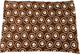 Brown fleece blanket with white paw prints in circles, front view of Spot Snuggler Paws/Circle Blanket.