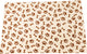 Front view of Spot Snuggler Bones/Paws Blanket in tan with brown paw prints and bone patterns.