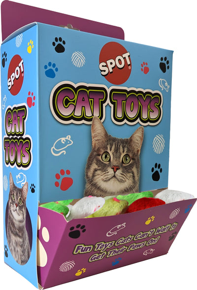 SPOT COLORFUL PLUSH MICE BULK BOX