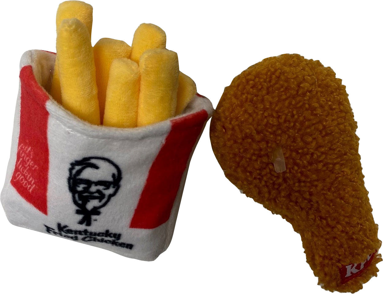 SPOT KFC PLUSH FRIES & DRUMETTE DOG TOY