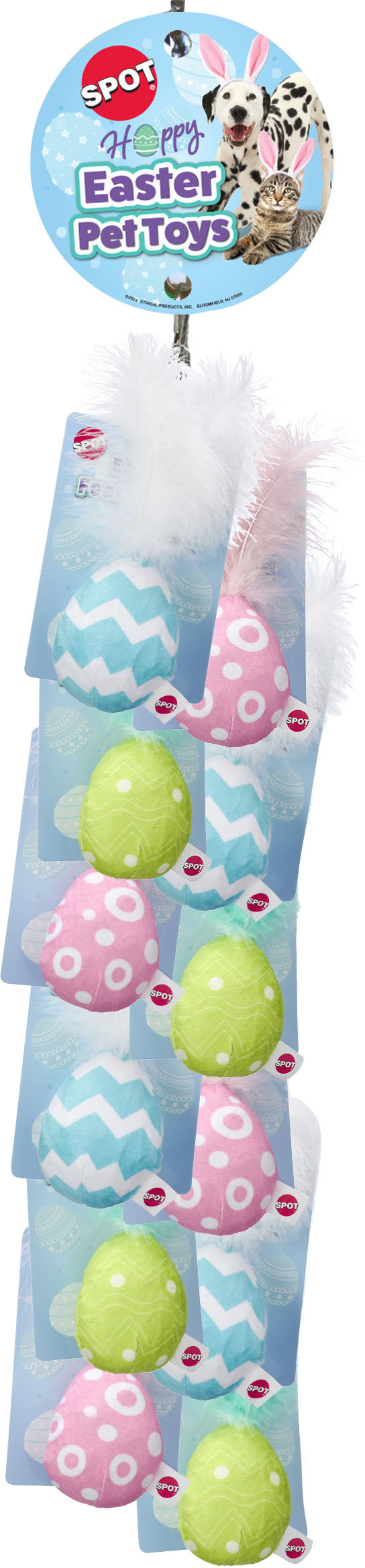 EASTER FEATHER EGGS CAT TOY CLIPSTRIP