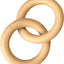 LOVE THE EARTH NATURAL RUBBER DOUBLE RING DOG TOY
